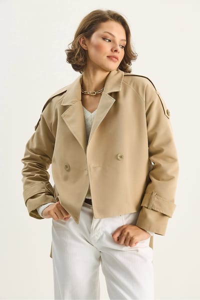Overmaatse Trenchcoat met Striksluiting
