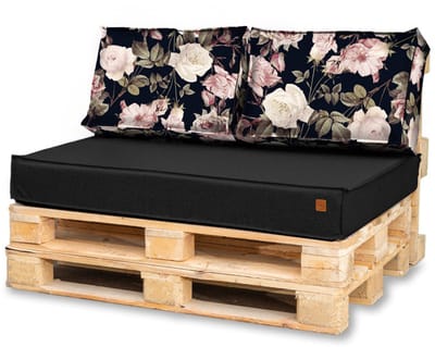 Blomster Outdoor - Tuinkussens Set voor Palletmeubels - Waterafstotend - Europallet - 120x80x15 cm