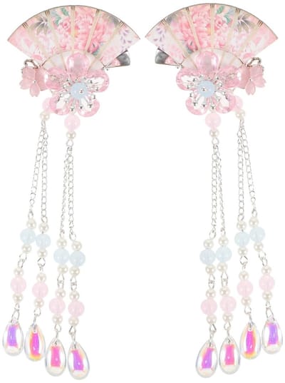 Dailygoods- Haarspelden Duurzaam - Haaraccessoires Dames - Haarspelden Bruid - Haarspelden Kind - Traditionele Chinese Haarspeld - Lichtgewicht met Kristaldecoratie - Haarsieraad