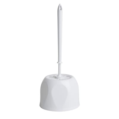 Nisbets Essentials Ronde Toiletborstel & Houder - Wit