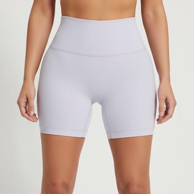 Dames zomer yogashort-hoog taille-elastisch-heupvormend-huidvriendelijk fitnesskleding——Lichtlavendel, S