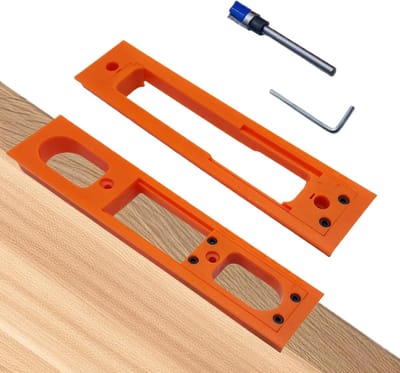 Scharnier Jig - Deur Montage Kit - Snel Deuren Plaatsen - Verstelbaar & Draagbaar - 23x5.5x2.5cm - Oranje