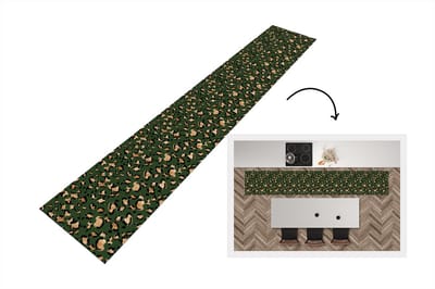 Keukenloper - Loper keuken - Panter - Goud - Patronen - Luxe - 300x50 cm - Keukenloper vinyl