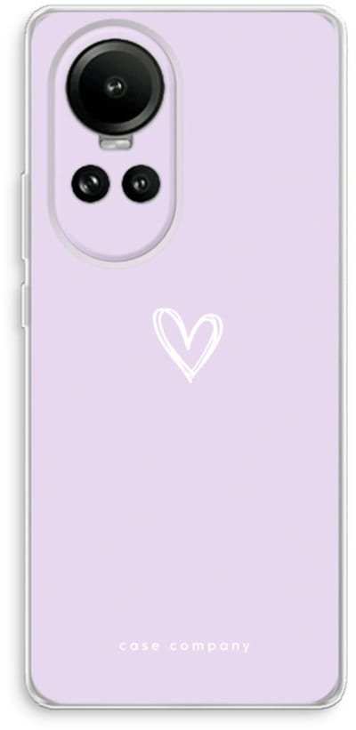 Case Company® - Hoesje geschikt voor Oppo Reno 10 hoesje - Klein hartje paars - Soft Cover Telefoonhoesje - Bescherming aan alle Kanten en Schermrand