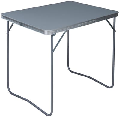 Redcliffs Camping tafel - aluminium - lichtgewicht - grijs/zilver - 80 x 60 x 69 cm - hoge eettafel - Weerbestendig