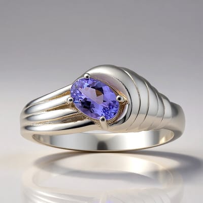 Cavill - Zilveren ring met Tennantiet 0,374 ct, ovale briljant geslepen steen - 925 Sterling zilver met palladium - modern en elegant design