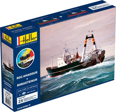 Heller Modelbouwpakket Schepen - 55608 ROC Amadour + Bodasteinur Ships - Twinset - Starter Kit Plastic - 1:200 - Modelbouw
