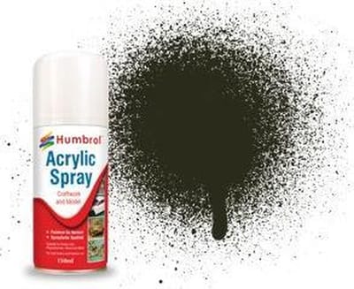 Humbrol Hobbyverf Acrylverf - #53 Gun Metal - Metallic - Acryl spray Verf spuitbus - 150 ml
