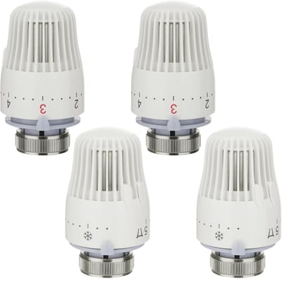 aladdien - Radiatorthermostaatventiel - Slimme thermostaat - Vorstbescherming - M30 x 1,5 - Vervangingskop - Verwarmingssystemen - 4 stuks - Geschik...