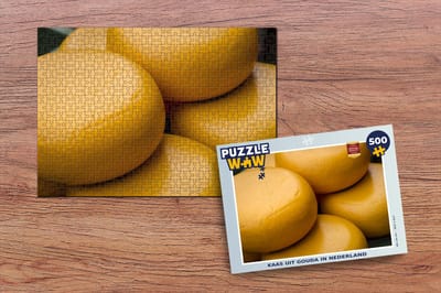 Puzzel Kaas - Gouda - Nederland - Legpuzzel - Puzzel 500 stukjes