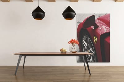 Canvas Schilderij - Auto - Sportwagen - Ferrari - 90x60 cm