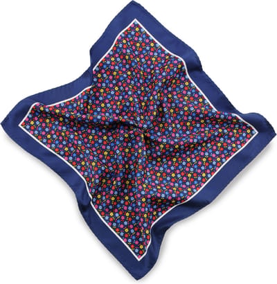 We Love Ties - Pochets - Pochet Cheerful Flowers - blauw / rood / geel