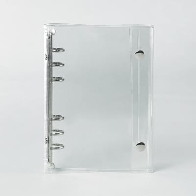 Dailygoods - 6 gaten binder, notitieboek, A6, pvc, losse bladen, notitieboek, ringband, notitieboek, plastic ringband voor 6 gaten, plannerpagina's, navulverpakking (142 x 195 x 25 mm)