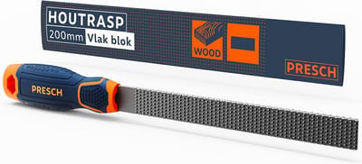 Houten Rasp Vlak 200mm - Professionele Houtvijl Dubbelzijdig voor Hard en Zacht Hout