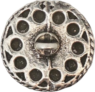 kledingknoop verzilverd middel plat Zeeuwse knoop 22 mm doorsnede