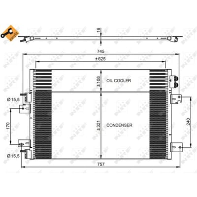 Condensor, airconditioning NRF 350031