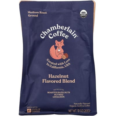 Chamberlain Coffee, Mélange Noisette Renard Spirituel, Café Moulu, Torréfaction Moyenne, 12 oz (340 g) gray
