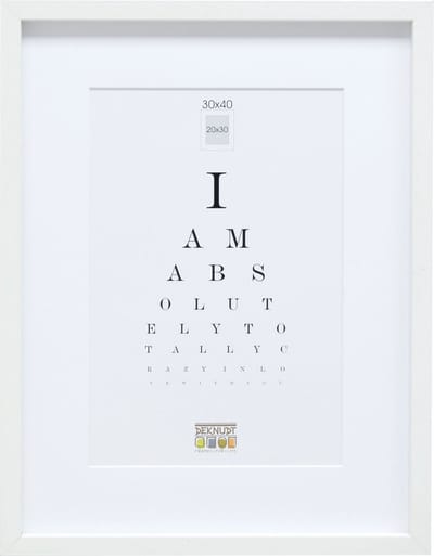 Deknudt Frames fotolijst - wit met passe-partout - 20x30 cm / 30x40 cm