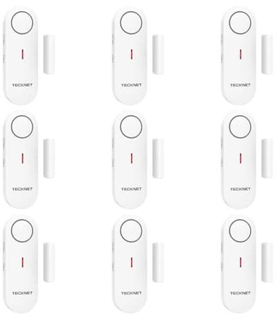 Mini Deuralarmsensor met 100dB Alarm - Draadloos Inbraakalarm voor Huis, Winkel en Kantoor (9 Stuks)