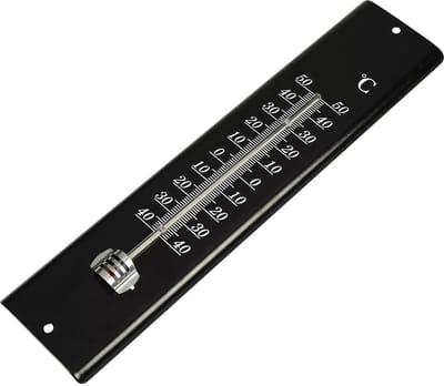 Benson Thermometer - metaal - zwart - 30 cm - binnen/buiten