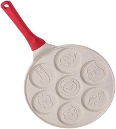 Koekenpan met steen - Eierpan koekenpan - Gezond koken - Natuursteen anti-aanbak - 45 x 27 cm - Beige