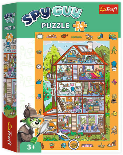 Trefl puzzel Spy Guy - In the house - De Treflik Family 24 stukjes.