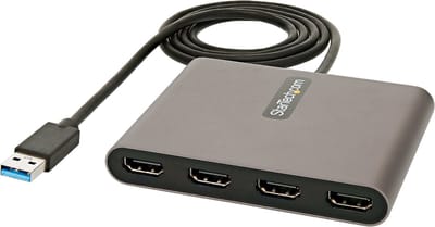 USB 3.0 to HDMI Adapter Startech USB32HD4 Black Grey Multicolour 1 m