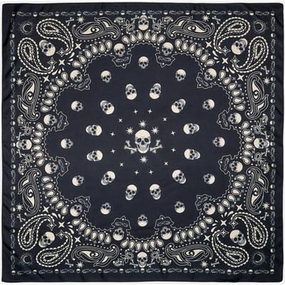Stradivarius Sjaal met doodshoofdprint  Zwart OS