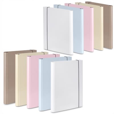 Set van 10 A4 Mapjes met Elastiek - Pastel Kleuren