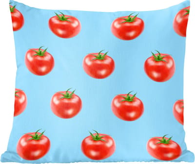 Sierkussens - Kussentjes Woonkamer - 60x60 cm - Tomaat - Patroon - Blauw