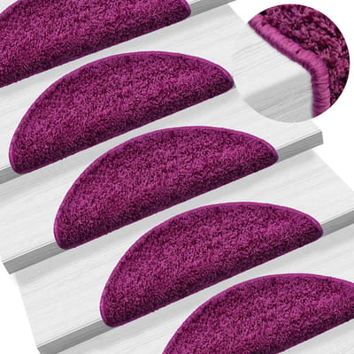 vidaXL - Trapmatten - 20 - st - 56x17x3 - cm - Violet - Halfrond