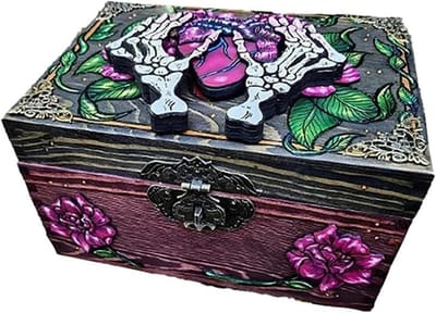 Houten Sieradenkist - Opbergdoos Organizer - Sieraden Opbergen - Uniek Schedel Ontwerp - Niet Gespecificeerd - Niet Gespecificeerd