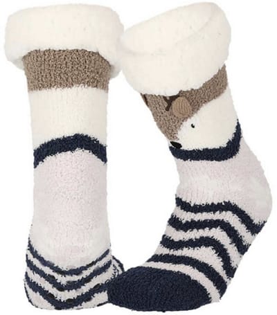 Apollo - Meiden - Fleece - Antislip - Huissokken - Hertje - Maat 20/24