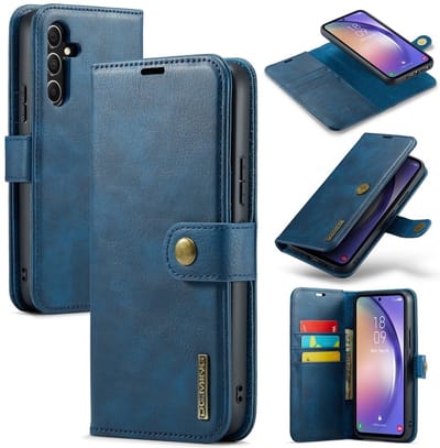DG.MING Hoesje - Geschikt voor Samsung Galaxy A54 Hoesje - DG.MING 2-in-1 Book Case & Back Cover - Blauw