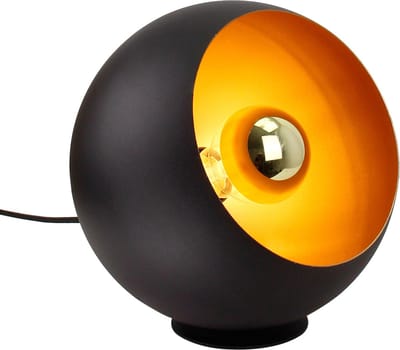Chericoni Occhio Tafellamp - Ø20 cm - Zwart met Gouden Binnenkant - Moderne lamp - Sfeerverlichting - Geschikt voor E27 Lamp