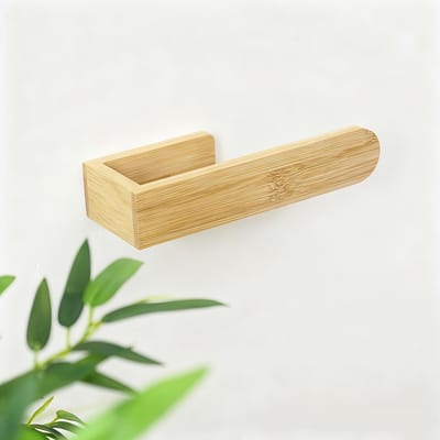 1 Stuks Bamboe Handdoekrek | Zelfklevende Bevestiging Geen Boor Handdoekhouder, Ruimtebesparende Organizer voor Huisbadkamer/Keuken
