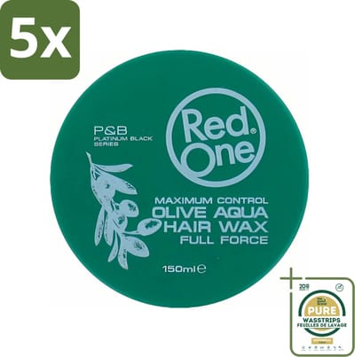 5 x Red One - Haarwax - Cobra Aqua - Maximale Controle - Voor Krachtige Hold & Glans - 150 ml - Grootverpakking - Haarwax - Styling Wax - Haartype - Haarkleur - Haartypen