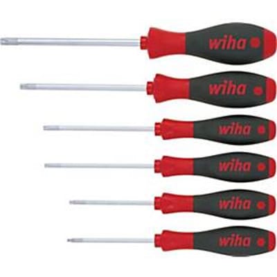 WIHA MagicSpring 362R K6 schroevendraaierset, sterprofiel, 6-delige set, SoftFinish® handgreep, chroom-vanadium-molybdeenstaal