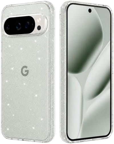 Hoesje geschikt voor Google Pixel 10 Pro XL - Techsuit Sparkle Skin Glitter Silicone Back Cover - Transparant