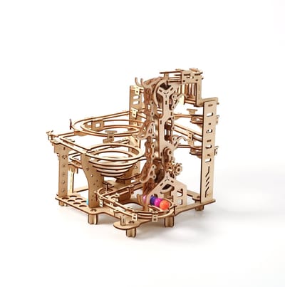 Knikkerbaan Time en Space - 3D Puzzel met Handleiding - DIY - Miniatuur Modelbouw Hout Kinderen en Volwassenen - Houten bouwpakket - Assemblr