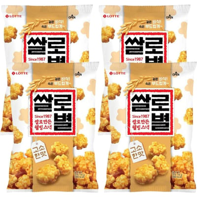 Lotte Salrobyeol Craquelins de Riz Salés Snack Cuit 624g (156g x 4)