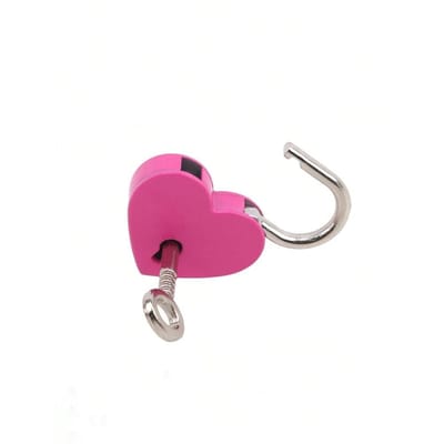 Kleurrijk Metalen Hartvormig Hangslot Met Sleutel Tas Accessoires Liefde Hangslot Skelet Sleutels Hartvormig Hangslot, Schattig Klein Hartvormig Metalen Slot