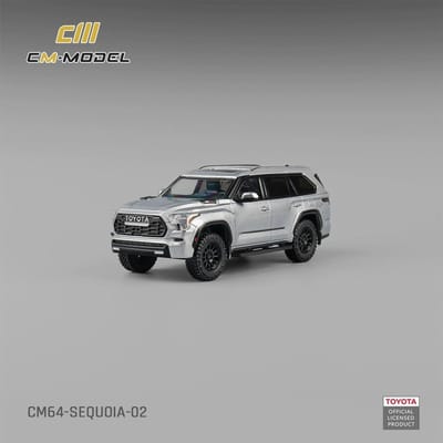 Nouveau en stock Modèle Cm 1:64 Toyota Sequoia Alliage Miniature Moulé sous Pression Modèle Toyota SUV Sequoia Argenté Modèle de Voiture Jouet Ornement Cadeau