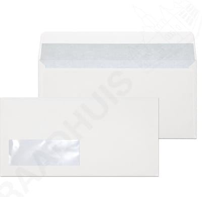 Raadhuis dienstenvelop - 110x220mm - DL (EA5/6) - venster links - gegomd - wit - 500 stuks - RD-202020