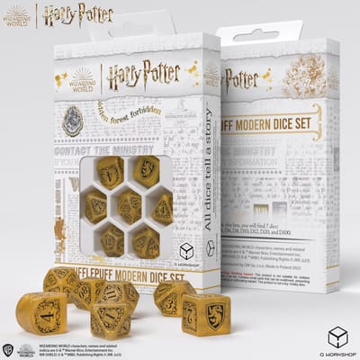 Harry Potter: Hufflepuff Modern Dice Set Yellow (7ST) - Accessoires