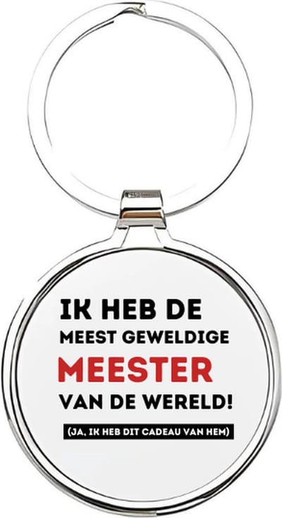 Akyol - je bent de meest meester schoonvader die er is Sleutelhanger - Meester - de leukste meester - meesters - leraar - basisschool meester - docent - onderwijzer - basisschool - middelbareschool leraar - afscheidscadeau voor meester - 4 x 7,5 CM
