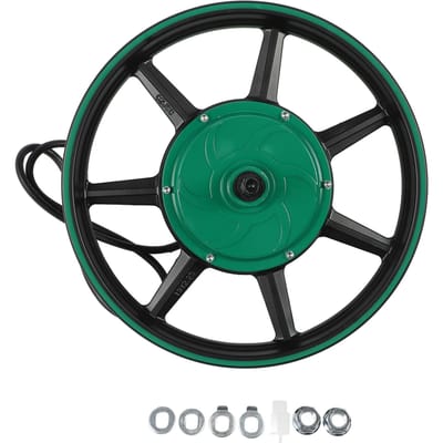 16 Inch Dubbele Hall Borstelloze Naafmotor 48V‑72V 800‑2000W DC Schijfrem Motor voor Elektrische Motorfiets Scooter
