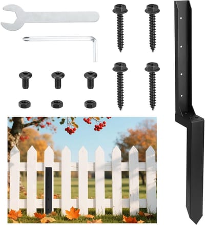 Reparatieset voor Hekpalen, Sterke Grondspike voor Scheve of Gebroken Houten Palen, Inclusief 1 Stuk Grondspike en Eenvoudige Installatie