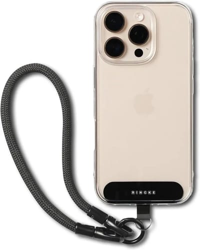 Ringke Holder Link & Flow Hand Strap U-Type - Universeel Telefoonkoord Zwart