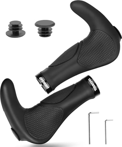 Fietsstuur Handvatten - Bicycle Grips - Comfortabel Fietsen - Ergonomisch Ontwerp - 140 mm - Zwart